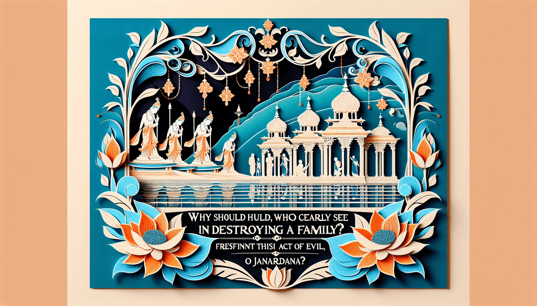 Arjuna Visada Yogah - Why should we, who clearly see the sin in destroying a family, not refrain from this act of evil, O Janardana?