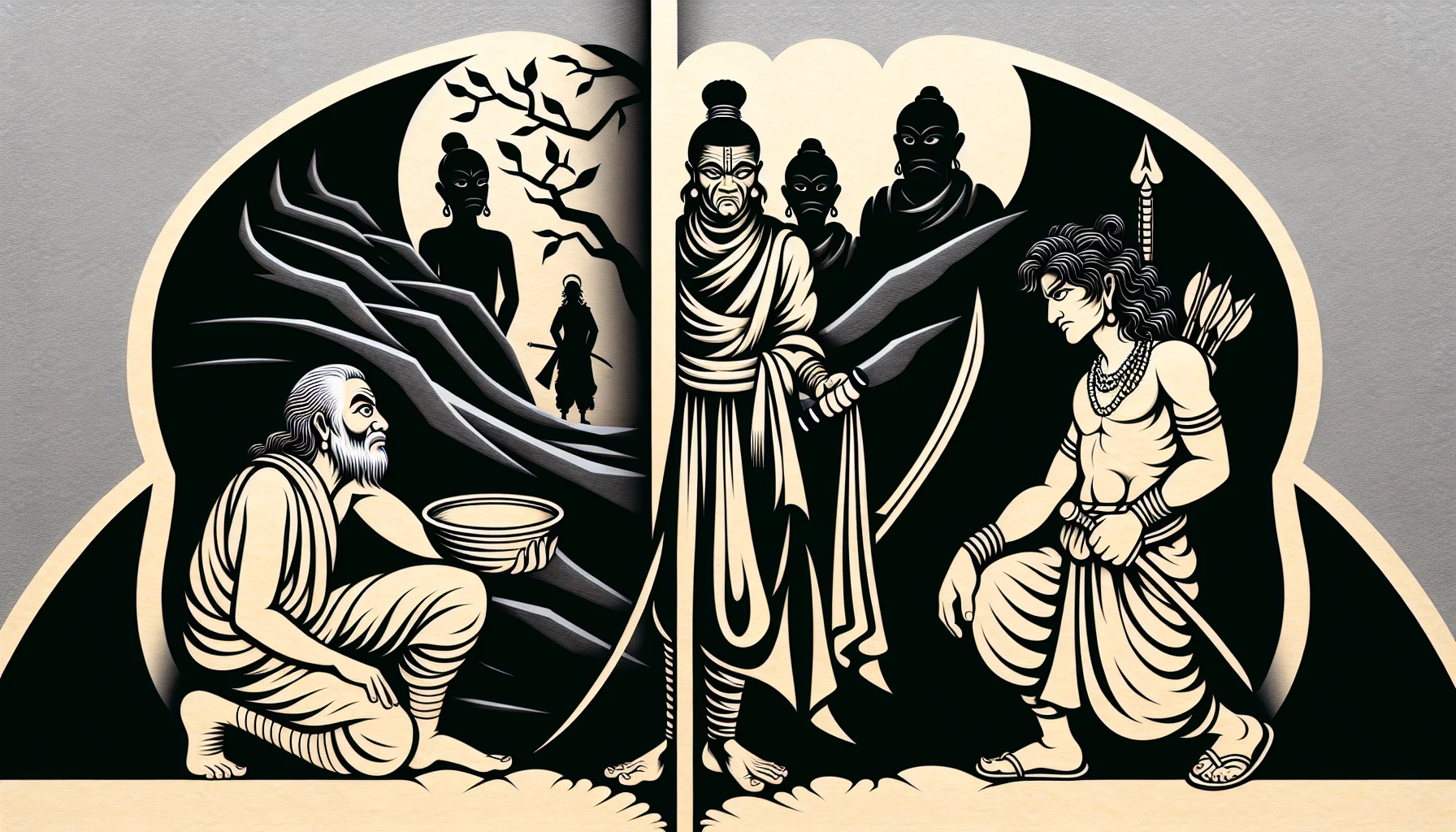 Sankhya Yogah - Arjuna suggests that it would be better to live by begging than to kill these great elders for material gains. The pleasure from such blood-stained wealth would be tainted.