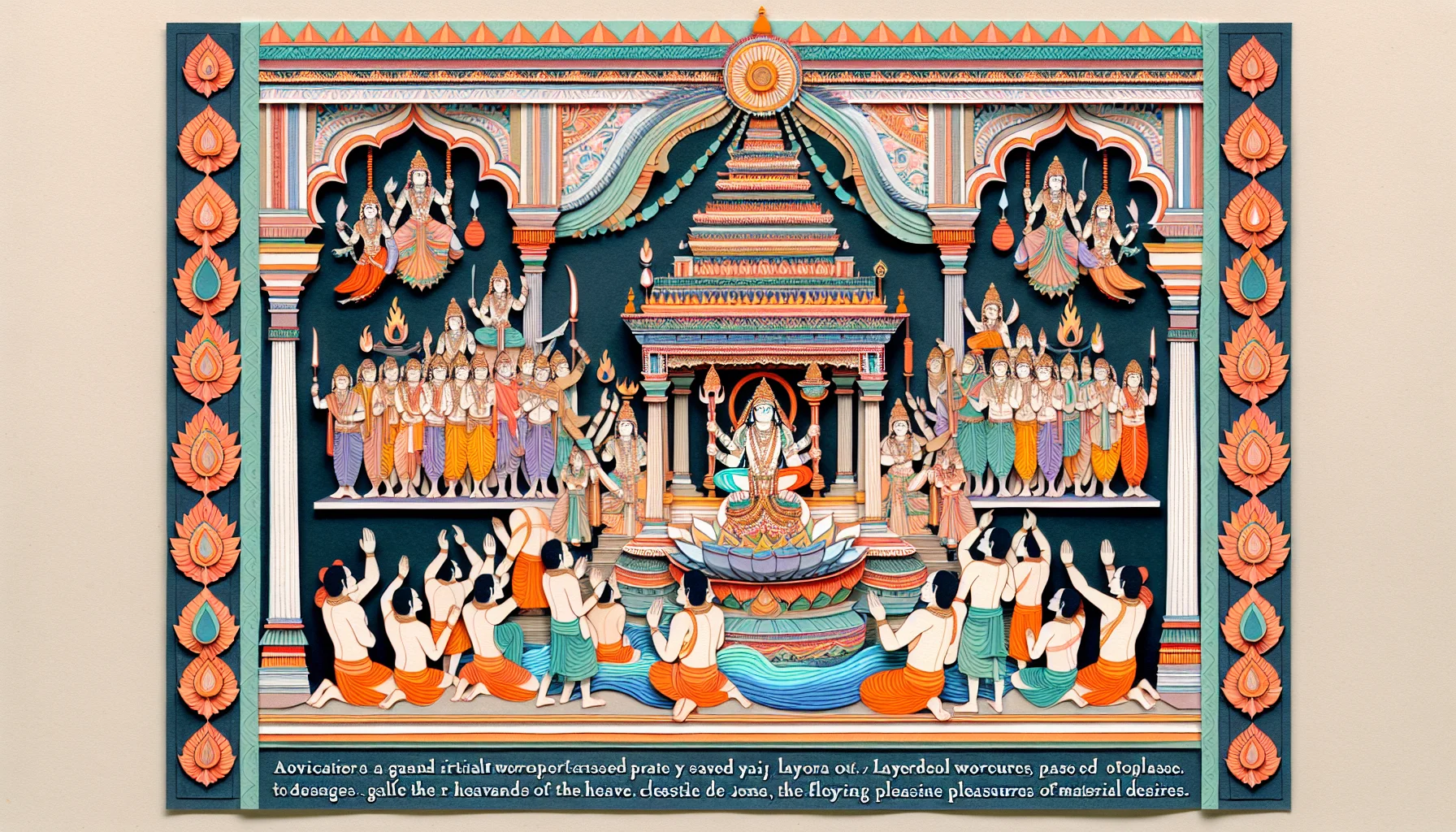 Raja Vidya Yogah - Those who are versed in the three Vedas and drink the soma juice, seeking heaven, worship Me by yajna and purify themselves of sin. They, attaining the holy world of the Lord of the gods, enjoy the celestial pleasures of the gods in heaven.